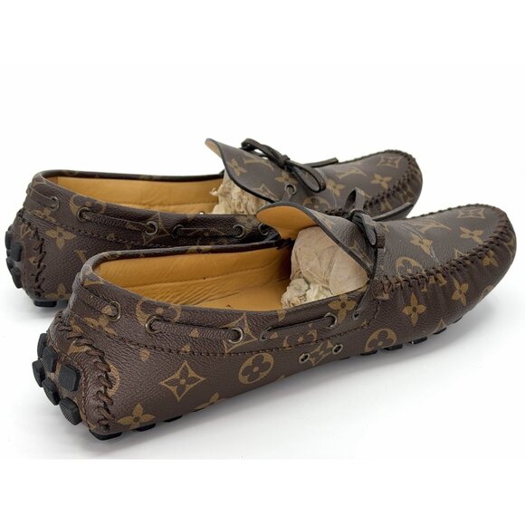 Louis Vuitton Moccasin Monogram Brown Arizona Driver Shoes US Size 10.5 main image 7
